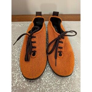Arcopedico Shoes Womens 37 LS Casual Oxford Sneakers Knit Comfort Fashion Orange